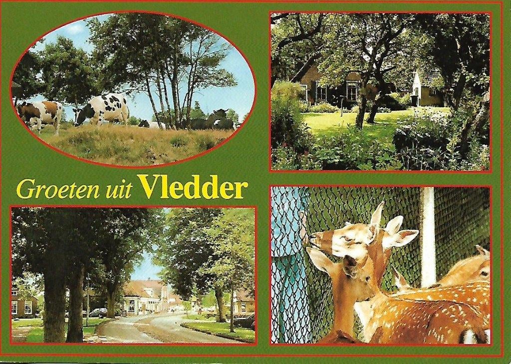Vledder- -4-luik., Verzamelen, Verzenden, 1980 tot heden, Gelopen, Drenthe