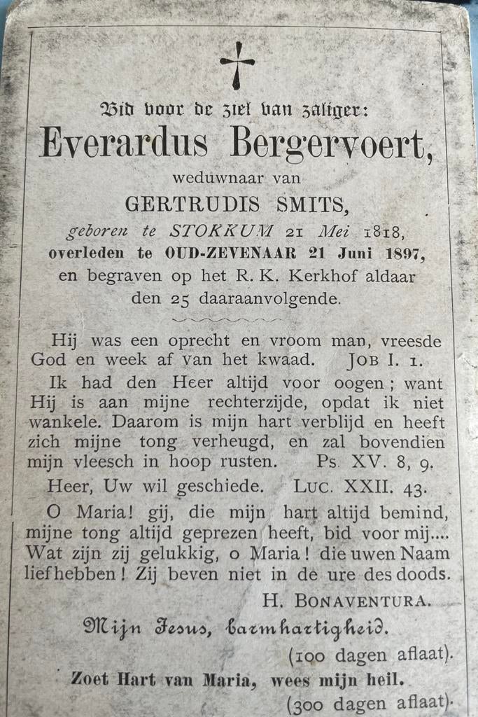 Everardus Bergervoert 1818 Stokkum, Ophalen of Verzenden
