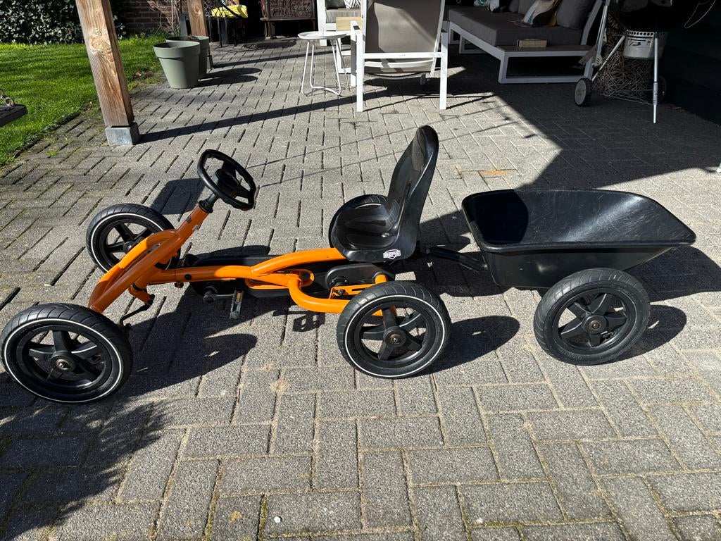 BERG Skelter Junior Buddy Orange met Aanhanger, Kinderen en Baby's, Speelgoed | Buiten | Skelters, Ophalen, Zo goed als nieuw
