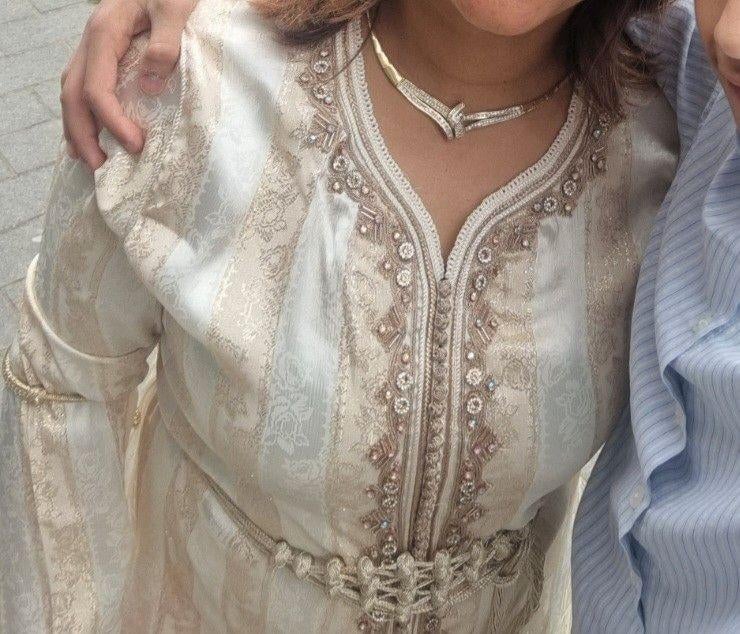 Kaftan takchita jurk, Maat 38/40 (M), Overige typen, Paars, Ophalen of Verzenden