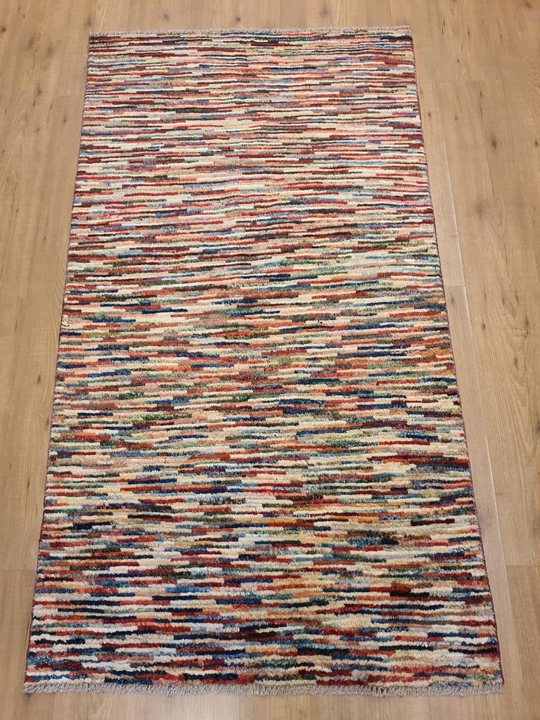 Handgeknoopt oosters tapijt modern stripes 184x100, Huis en Inrichting, Stoffering | Tapijten en Kleden, Nieuw, 100 tot 150 cm