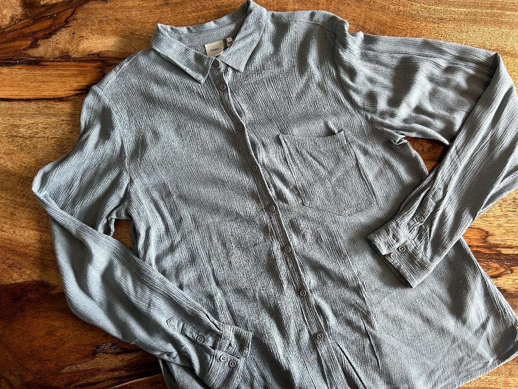 Kastopruiming ICHI luchtige blouse maat M zachtgrijs, Maat 38/40 (M), Ophalen of Verzenden, Grijs, Gedragen