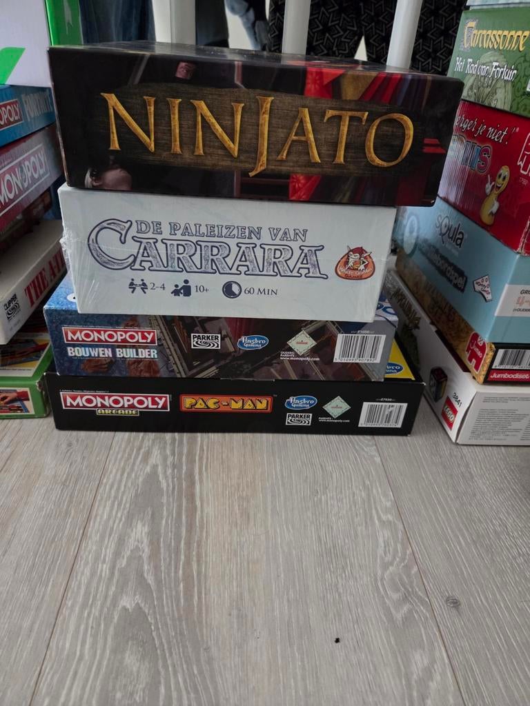 Bordspellen verzameling oa Monopoly Carcassonne Frogger, Ophalen of Verzenden, Gebruikt