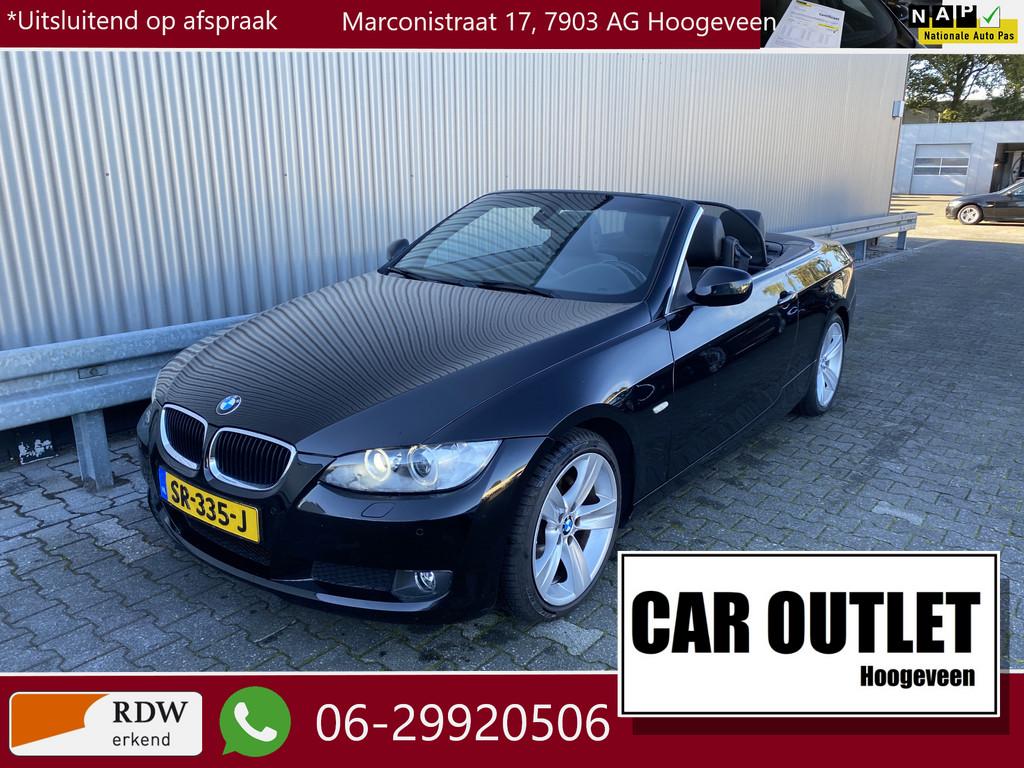BMW 3 Serie Cabrio 320i High Executive AUTOMAAT, Leer, Navi,, Automaat, Euro 5, Achterwielaandrijving, Zwart