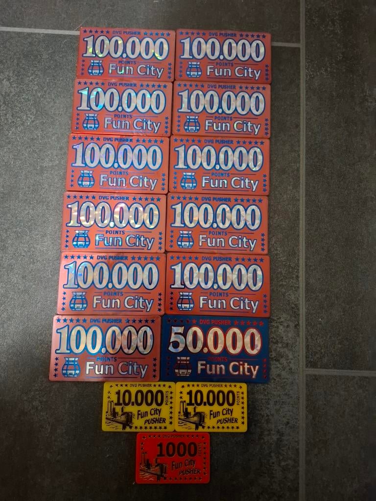 Dvg coin pusher punten kermis 1.171.000, Ophalen of Verzenden, Overige materialen