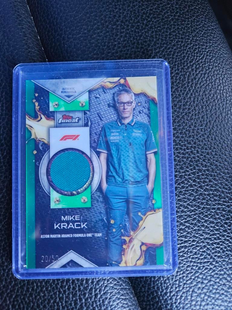 F1r-kra topps finest f1 2024 relic card Mike krack aston mar, Ophalen of Verzenden, Nieuw, Plaatje