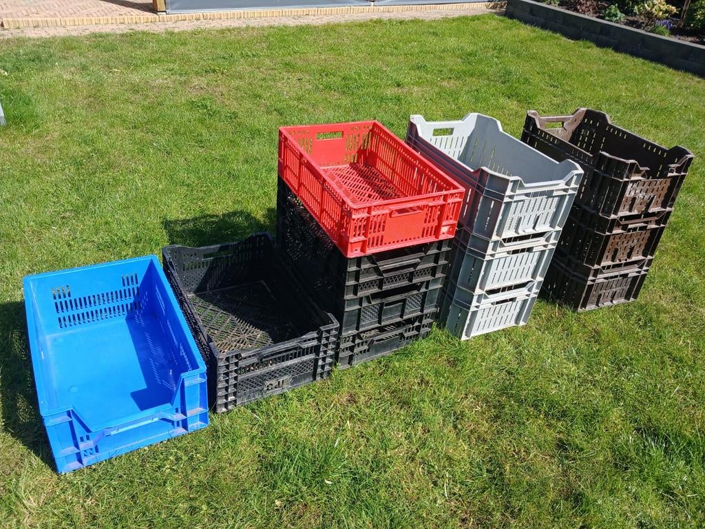 Diverse veilingkratten fustkratten poolkratten, Ophalen, Gebruikt, 60 cm of meer, Minder dan 35 cm