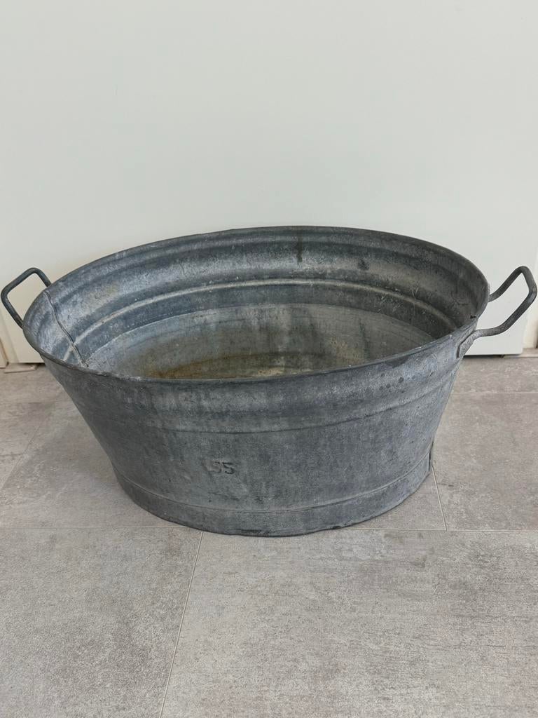 Vintage Zinken Wastobbe - Authentiek en Decoratief, Ophalen of Verzenden