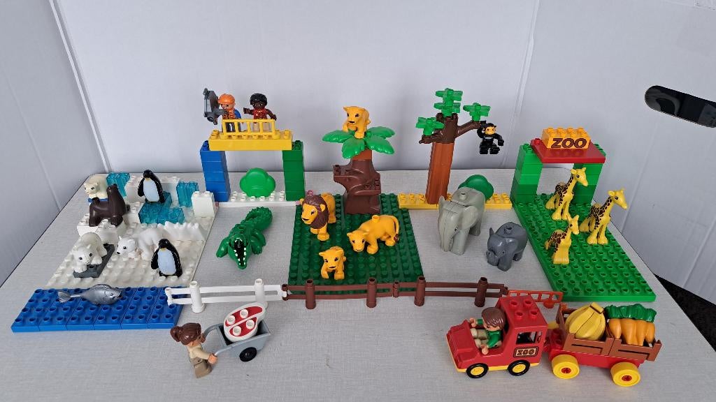 Duplo Dierentuin met 19 dieren, Ophalen of Verzenden, Zo goed als nieuw, Complete set, Duplo