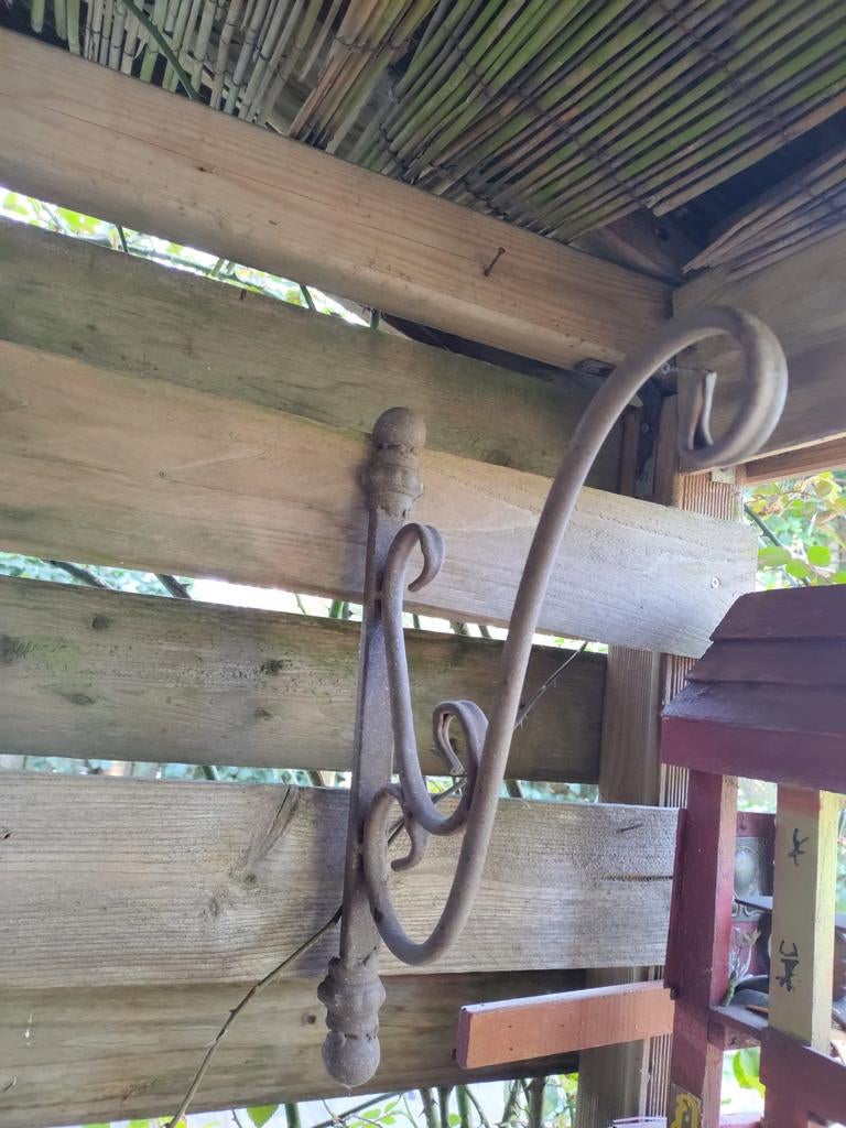 Antieke tuinhaak voor hangplant, bel, wind gong etc, Tuin en Terras, Ophalen of Verzenden