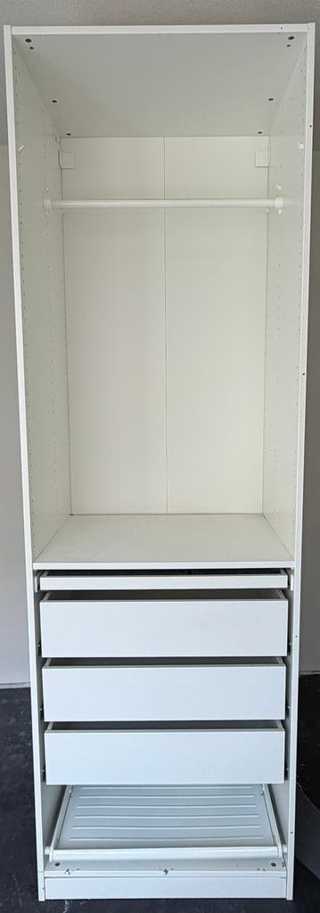 PAX IKEA Kasten met schuifdeuren (hoogglans wit/spiegel), Ophalen, Gebruikt, 200 cm of meer, 50 tot 100 cm