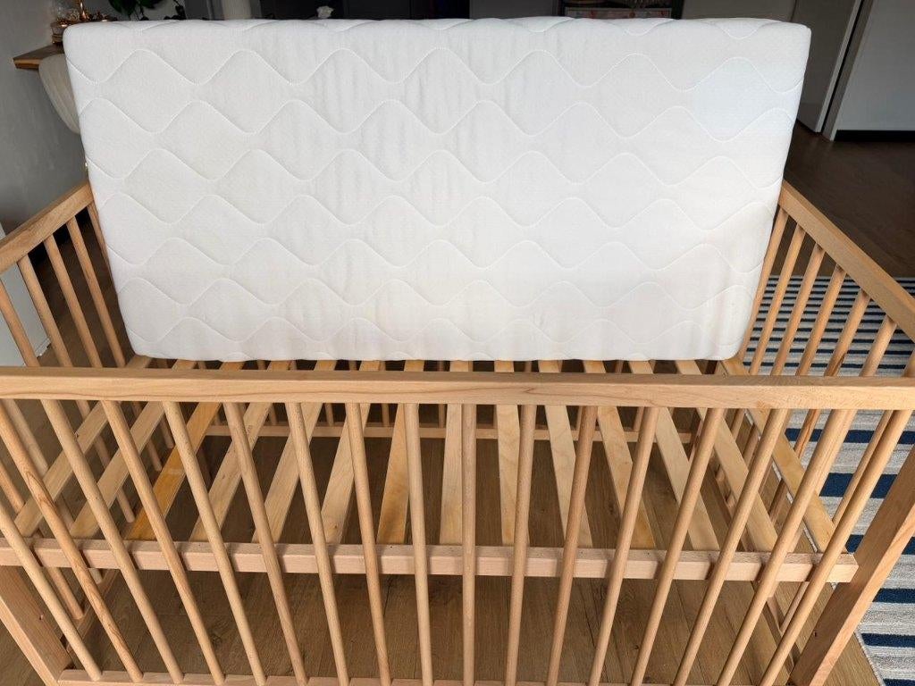 Prénatal box Elja Blank Lacquered, Ophalen, Zo goed als nieuw, Rechthoekig, In hoogte verstelbaar