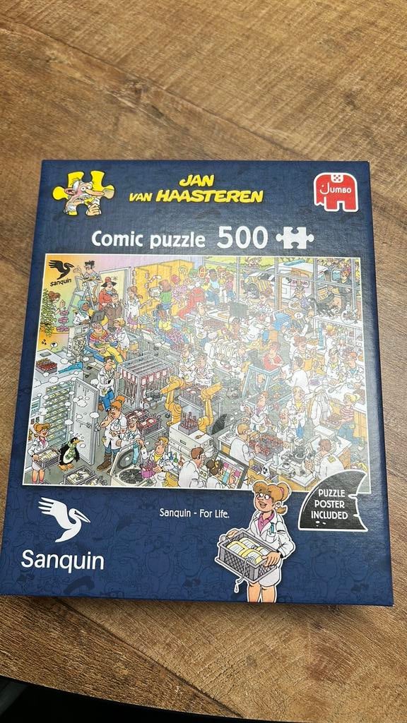 Jan van Haasteren Sanquin 500 stukjes - Nieuwe puzzel, Ophalen, Minder dan 500 stukjes, Nieuw, Legpuzzel
