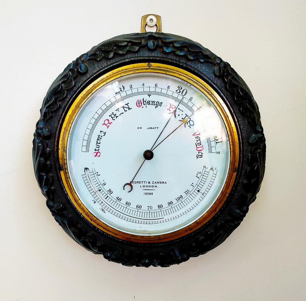 Antieke Barometer Thermometer - Negretti & Zambra - London, Ophalen of Verzenden