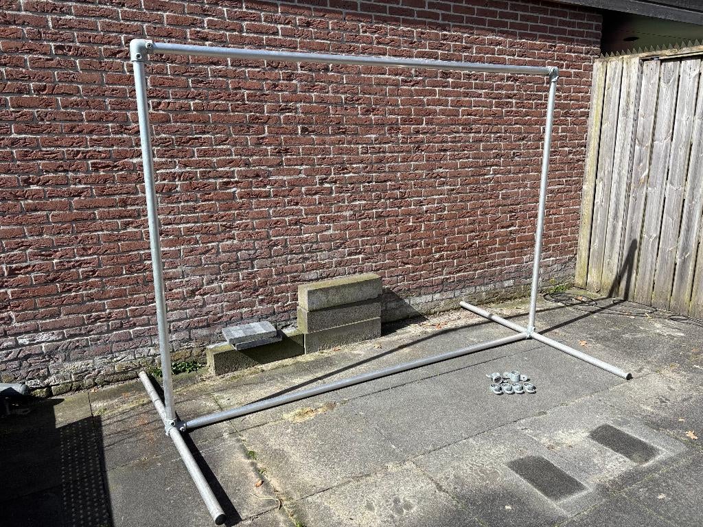 Vrijstaand reclamedoek frame aluminium 237 X 170cm, Ophalen, Zo goed als nieuw, Reclamebord