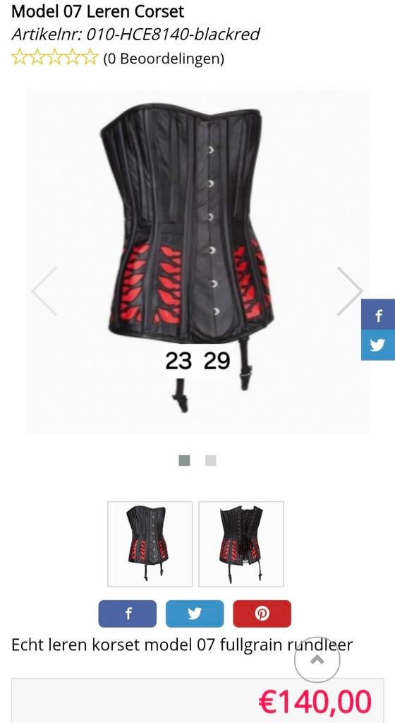 Nieuwe leren corsetten borstomvang 76 - 84 centimeter, Ophalen of Verzenden, Zwart, Body of Korset