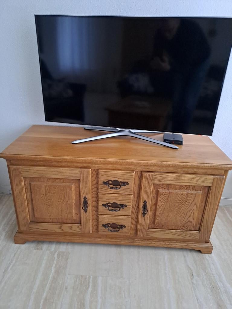 Eiken salontafel, hoektafel en TV kastje, Ophalen of Verzenden