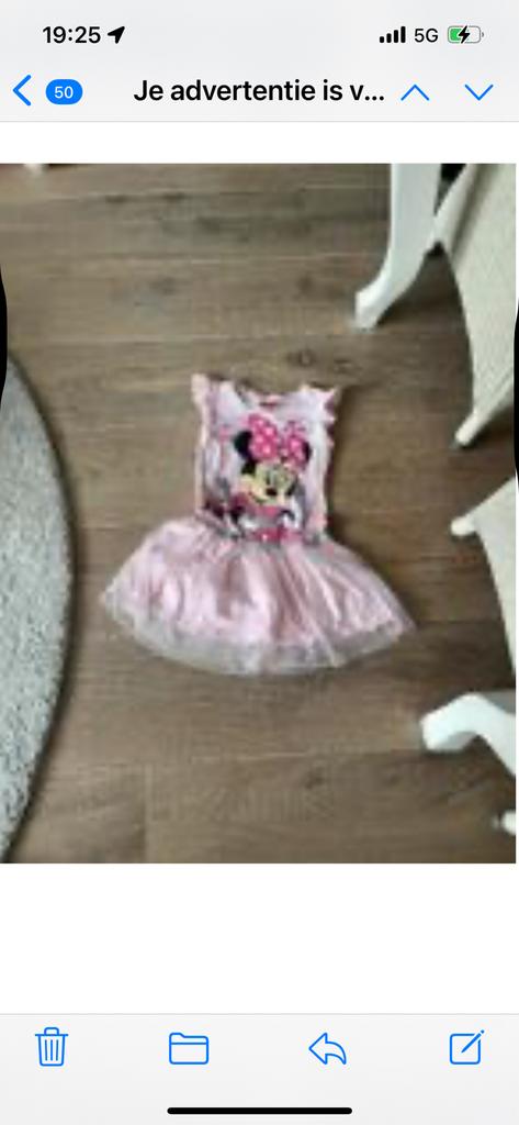 Minnie mouse jurk maat 122 - 128 zgan, Ophalen of Verzenden, Zo goed als nieuw, Meisje, Jurk of Rok