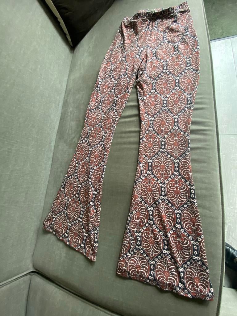 My Jewellery flared broek met print - Maat M, Maat 38/40 (M), Bruin, Ophalen of Verzenden, Zo goed als nieuw