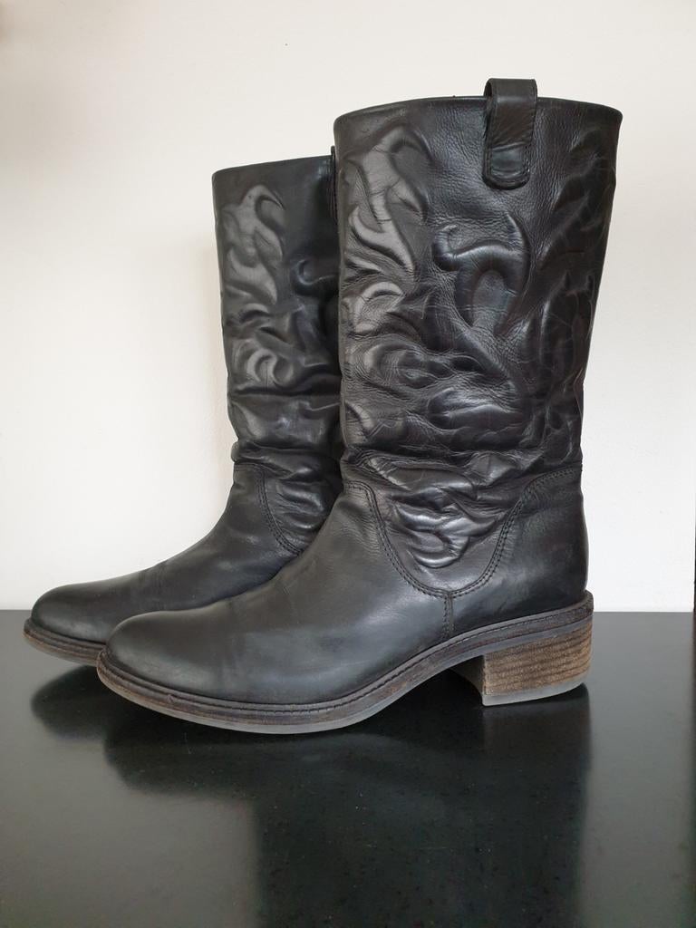 Vic Matie laarzen mt.39-39,5, Hoge laarzen, Verzenden, Zwart, Vic Matie