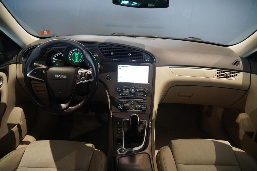 Saab 9-5 2.0T Vector Exklusiv + ORIG. NEDERLANDS, Auto's, Voorwielaandrijving, Euro 5, 4 cilinders, Blauw