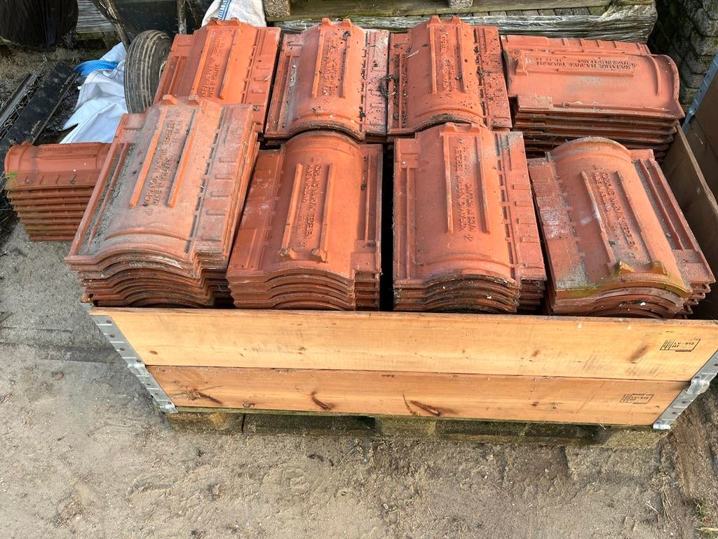 Oranje dakpannen Tegelen & Pottelberg, Doe-het-zelf en Verbouw, Dakpannen en Dakbedekking, Ophalen, Gebruikt, 15 m² of meer, Dakpannen