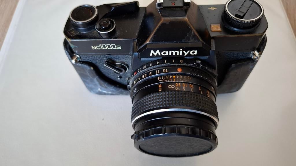 Mamiya NC1000s Spiegelreflexcamera met 2 lenzen, Audio, Tv en Foto, Fotocamera's Analoog, Ophalen of Verzenden, Gebruikt, Spiegelreflex