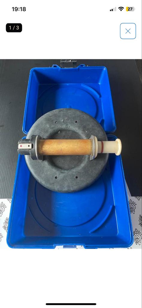 Vacuüm zuignap met koffer - glasdager, Ophalen of Verzenden, Gebruikt