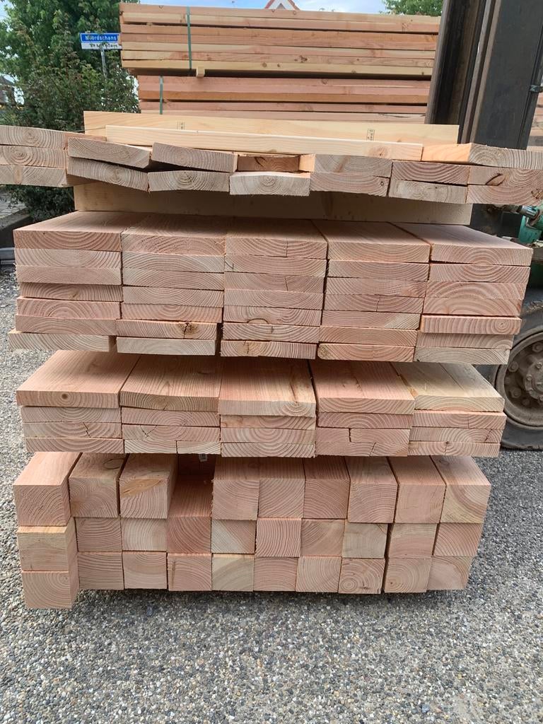 Douglas planken ribben palen balken, Ophalen, Nieuw, 250 cm of meer, Planken
