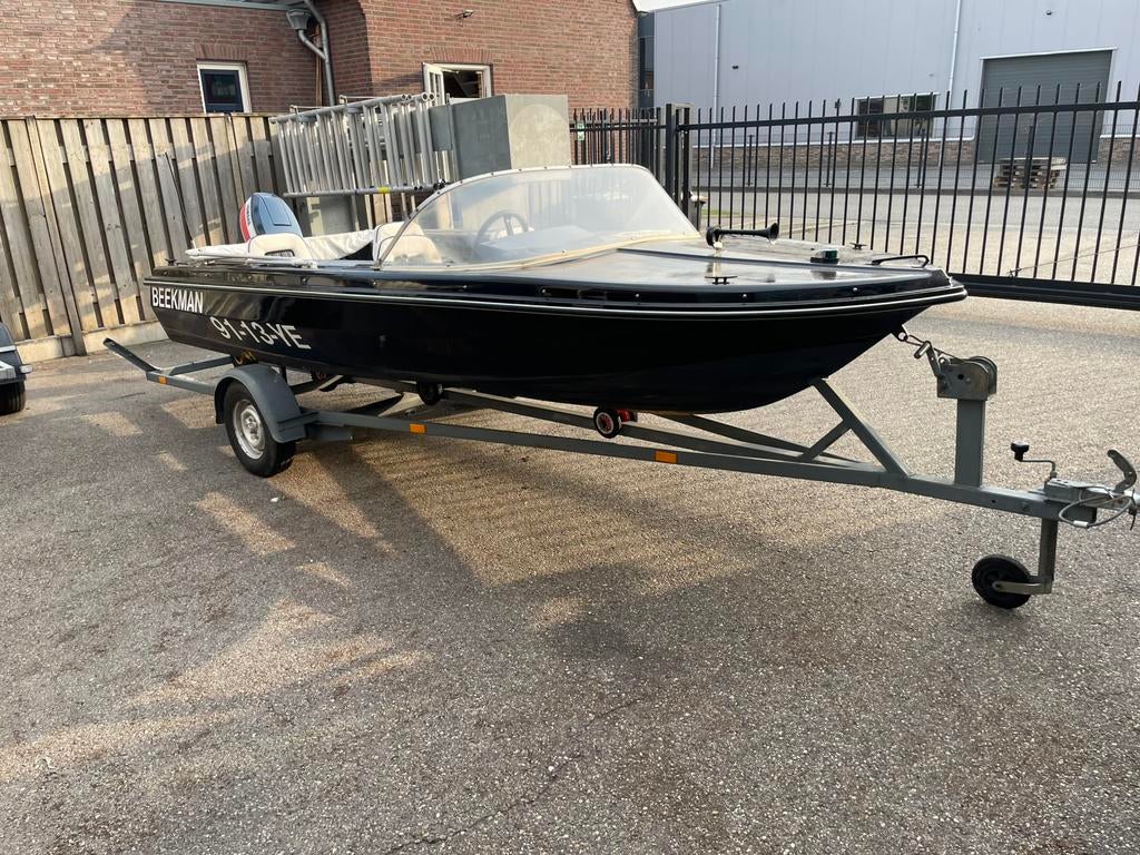 Beekman speedboot met Yamaha 55pk en trailer, Ophalen, Gebruikt, Minder dan 70 pk, 3 tot 6 meter