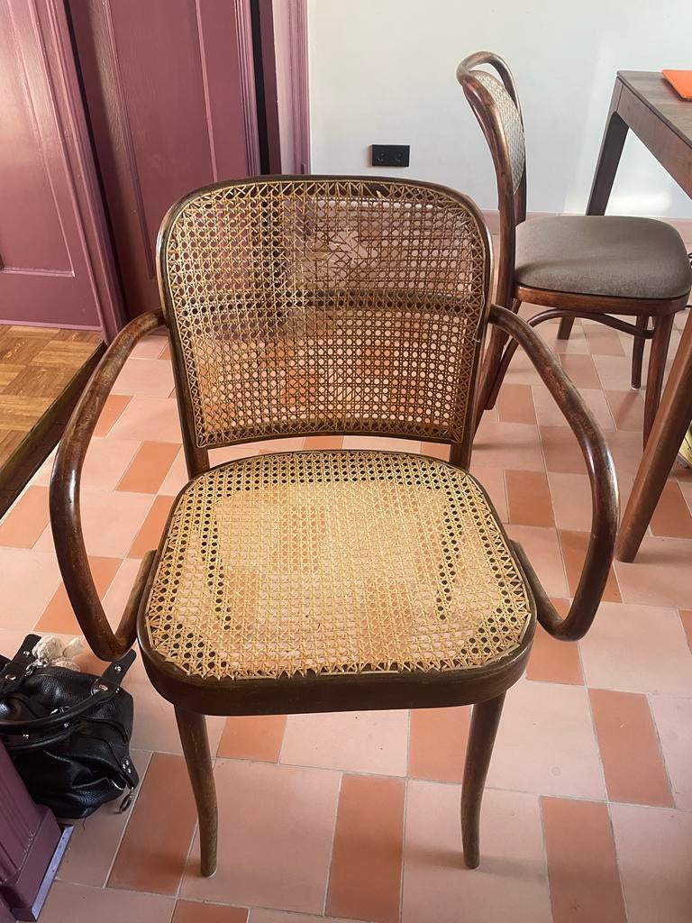 Thonet Stijl Stoel met Webbing Rugleuning, Antiek en Kunst, Antiek | Meubels | Stoelen en Banken, Ophalen
