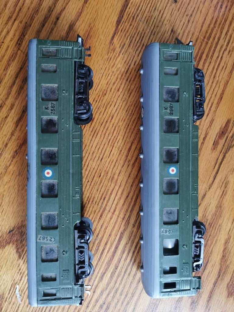 Set van twee Jouef militaire wagons., Gebruikt, Gelijkstroom, Jouef, Analoog