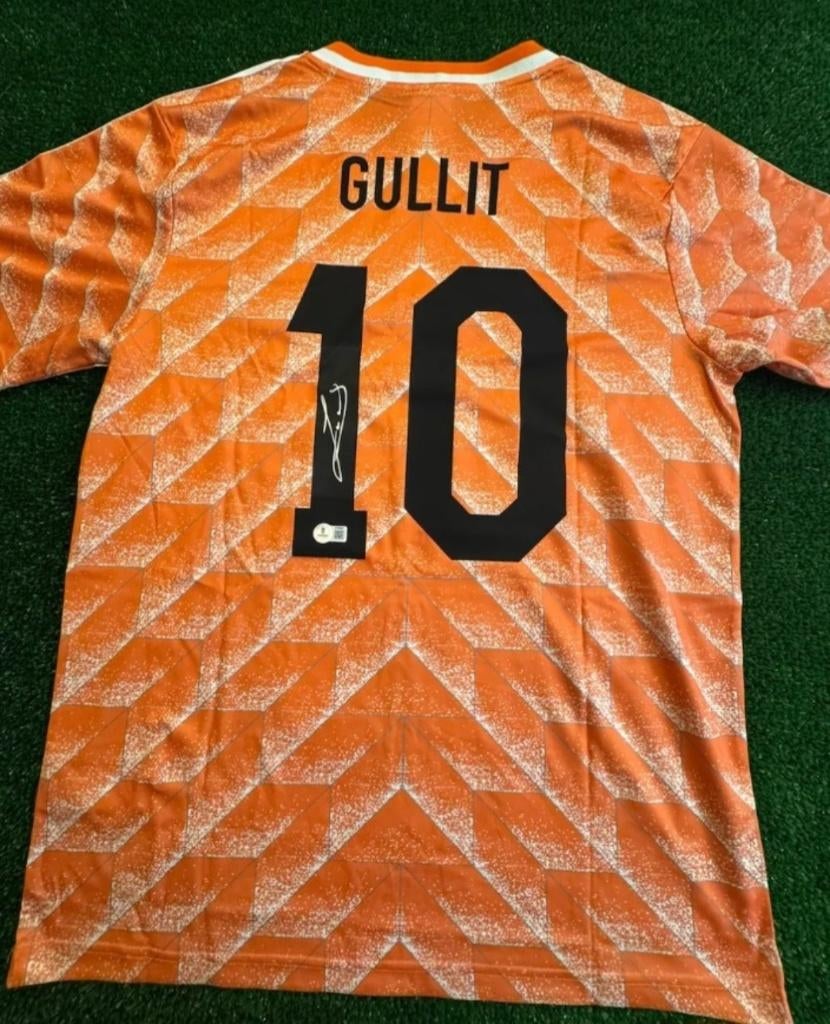 Gesigneerd ruud gullit nederlands elftal shirt met beckett, Verzamelen, Ophalen of Verzenden, Nieuw, Overige binnenlandse clubs