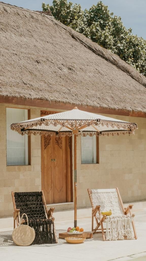 Handgeknoopte parasol 250cm van touw, Todo Bien, Tuin en Terras, Parasols, Ophalen of Verzenden