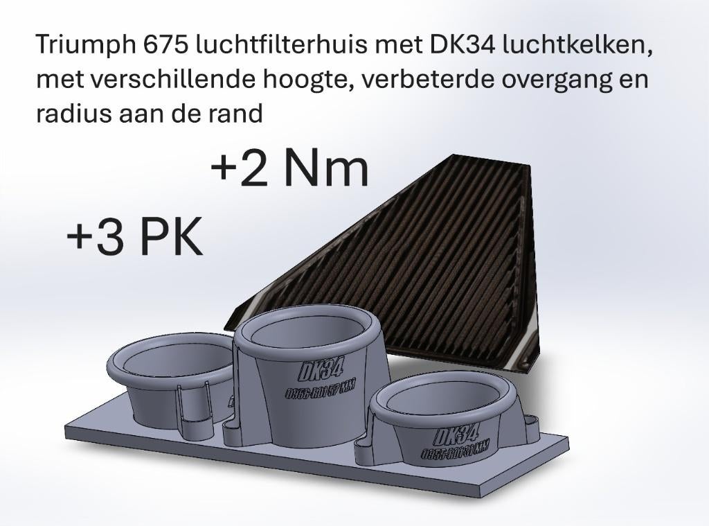 Triumph Daytona/Street triple 675 verbeterde inlaat kelken, Motoren, Ophalen of Verzenden