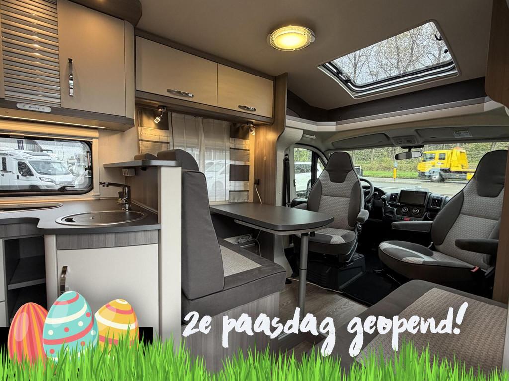 Hobby Optima Ontour T 70 E Enkele Bedden Grote Badkamer Luif, Hobby, Airbags, 7 tot 8 meter, Bedrijf