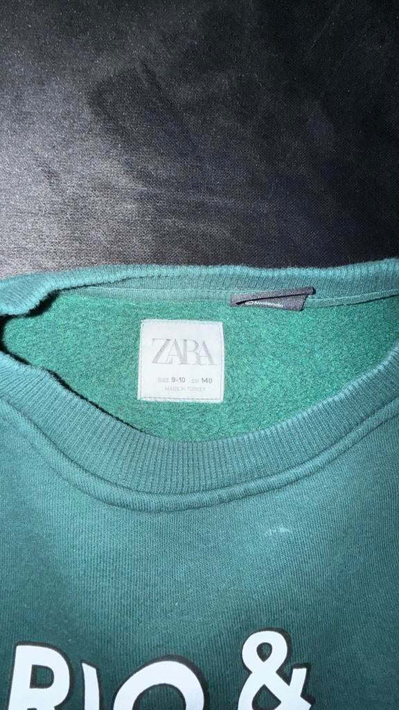 Zara jongens trui Mario & Yoshi - Maat 140, Ophalen, Gedragen, Overige maten, Groen