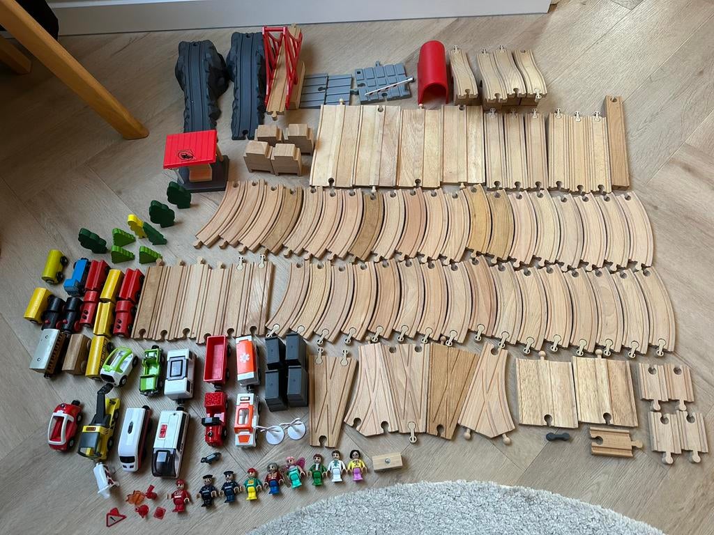 Houten treinbaan, Ophalen, Gebruikt