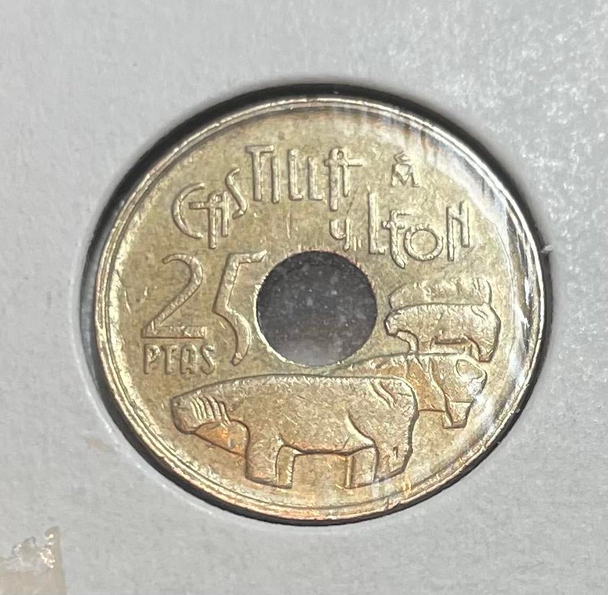 25 pesetas Spanje 1995, Ophalen of Verzenden, Overige landen