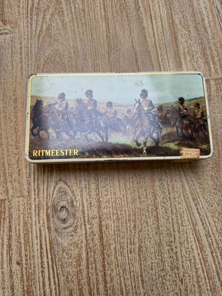 Vintage Ritmeester sigarendoosje - Mehari's 50, Ophalen of Verzenden, Gebruikt, Overige, Overige merken