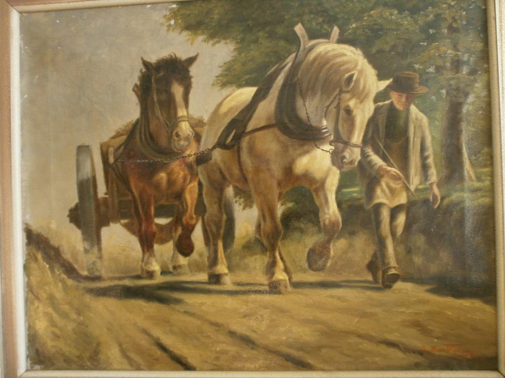 Hollandse schilderij gesigneerd 1943 Y. Meittener zeldzaam, Antiek en Kunst, Ophalen