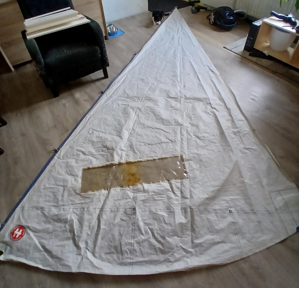 Zeil met toebehoren, Ophalen of Verzenden, Gebruikt, Genua of Fok, Minder dan 15 m²