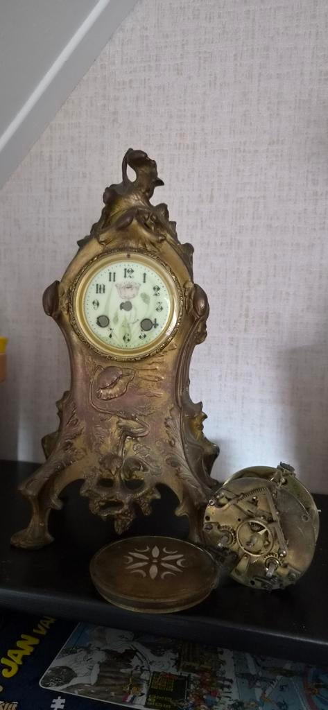 Art nouveau klok, Antiek en Kunst, Ophalen of Verzenden