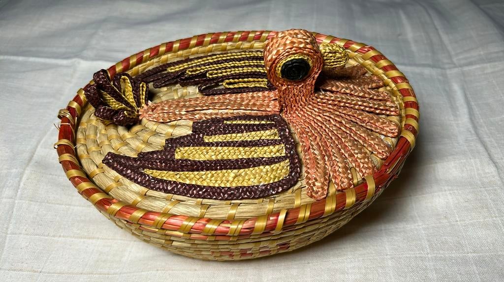 Vintage Kip Rieten mand voor ei-tjes, chocolade, allerlei, Ophalen of Verzenden