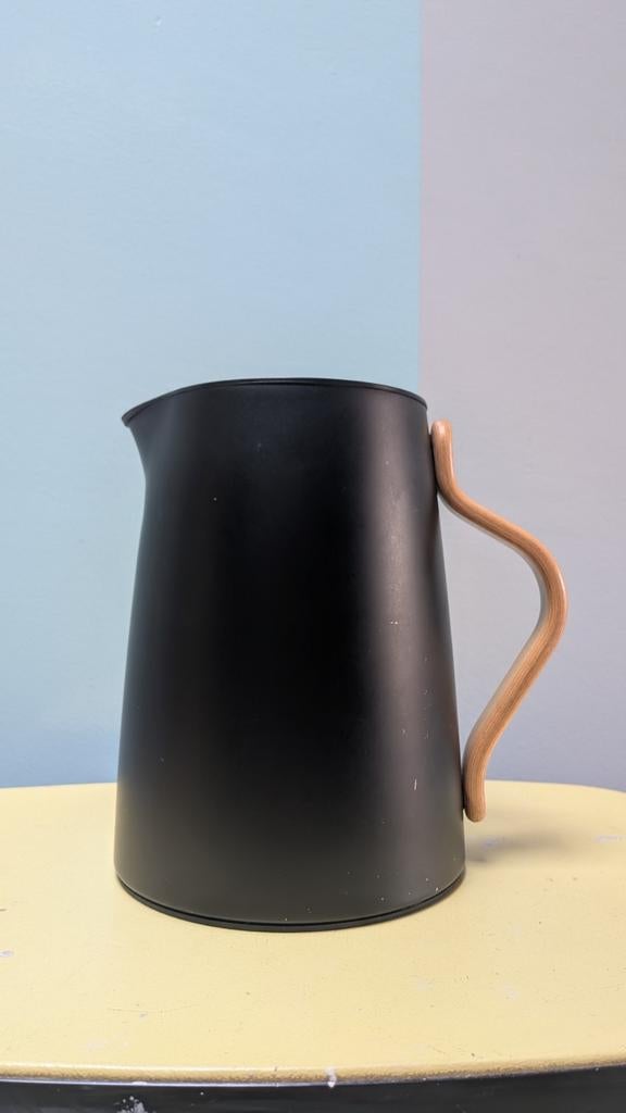 Deens design thermoskan "Stelton Emma Tea" Mat Zwart 1L, Ophalen of Verzenden, Rvs