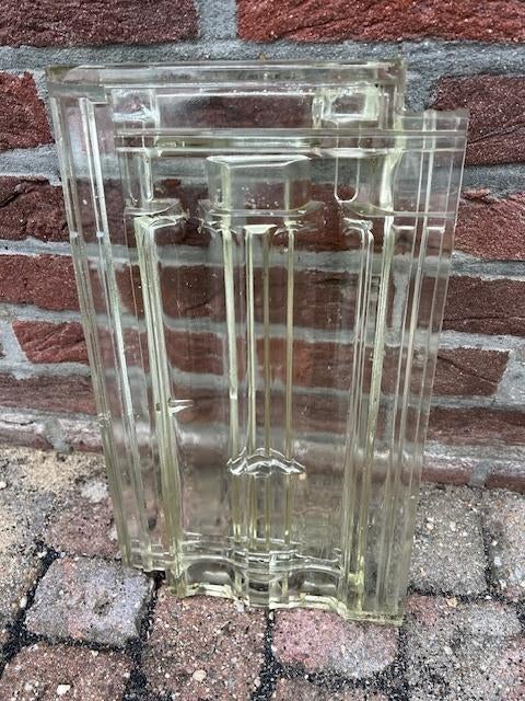 4 glazen dakpannen, Doe-het-zelf en Verbouw, Dakpannen en Dakbedekking, Ophalen, Overige materialen, Gebruikt, Overige kleuren