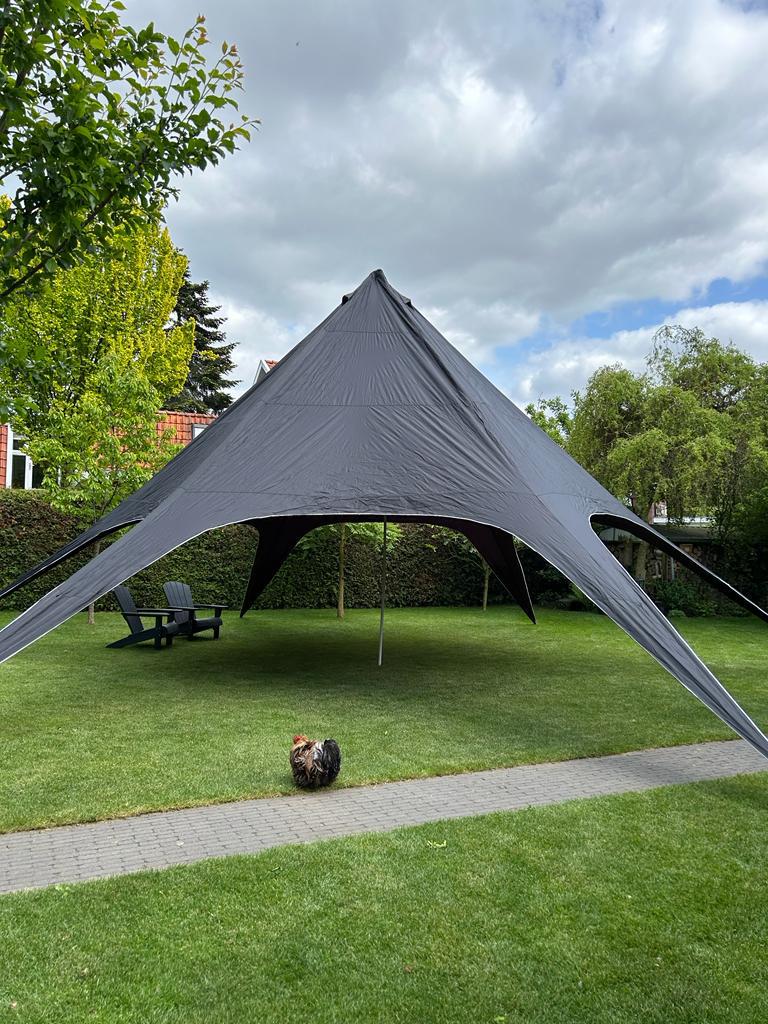 Stertent / Starshade / Starflex-Shelter / partytent Te Huur, 6 meter of meer, Zo goed als nieuw, Stertent, 8 meter of meer