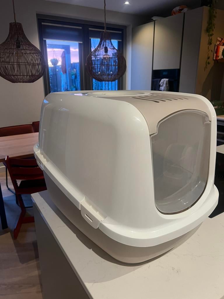 Kattenbak - Savic - Nestor Jumbo XXL - Kattentoilet, Ophalen, Zo goed als nieuw, Gesloten