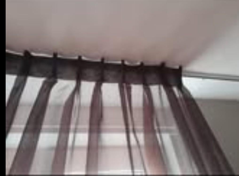 Franse voile inbetween gordijnen bruin, Huis en Inrichting, Stoffering | Gordijnen en Lamellen, Ophalen, Bruin, 200 cm of meer