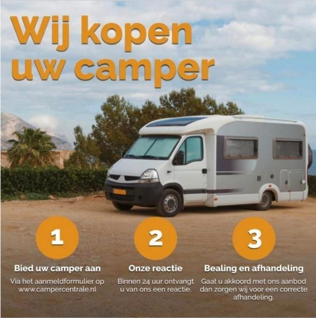 ♥️♥️♥️alle types gezocht vanaf bwj 2000✅️u ontvangt goed bod, Caravans en Kamperen, Campers, Ringverwarming, Tot en met 2, 7 tot 8 meter